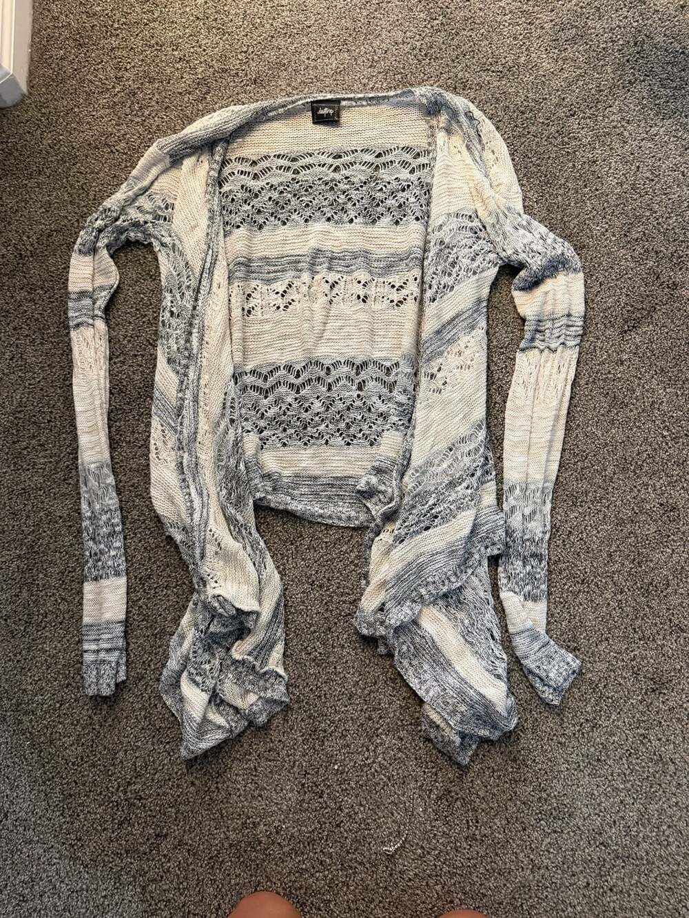 Daytrip Open Front Waterfall Knit Cardigan Sweater
